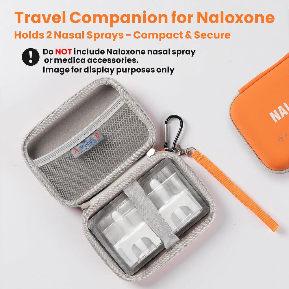 weefla naloxone carry case reflective markings close-up for high visibility at night