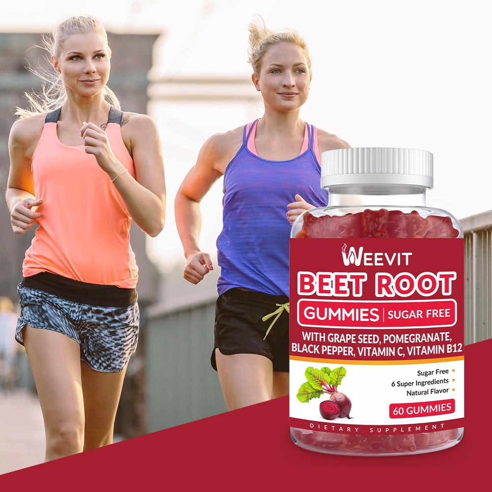WEEVIT Beet Root Gummies on-the-go pack for travel and workouts.