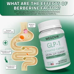 Wegovir GLP-1 Activator bottle and label highlighting USA manufacturing.