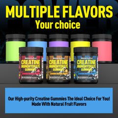 Wekannufod Creatine Monohydrate Gummies held in hand for on-the-go use.