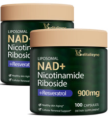 Welitalisync premium NAD+ bottle with liposomal formula for daily energy support
