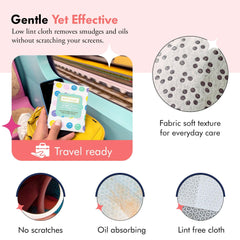 Well-Kept travel wipes on car dash for quick device cleanup