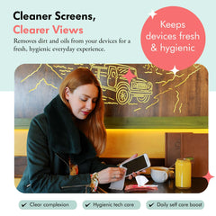Well-Kept streak-free wipes dry quickly with no residue.