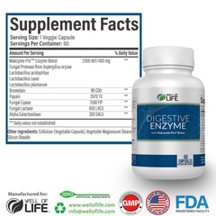 Capsules of Well of Life Digestive Enzyme ready for daily use.