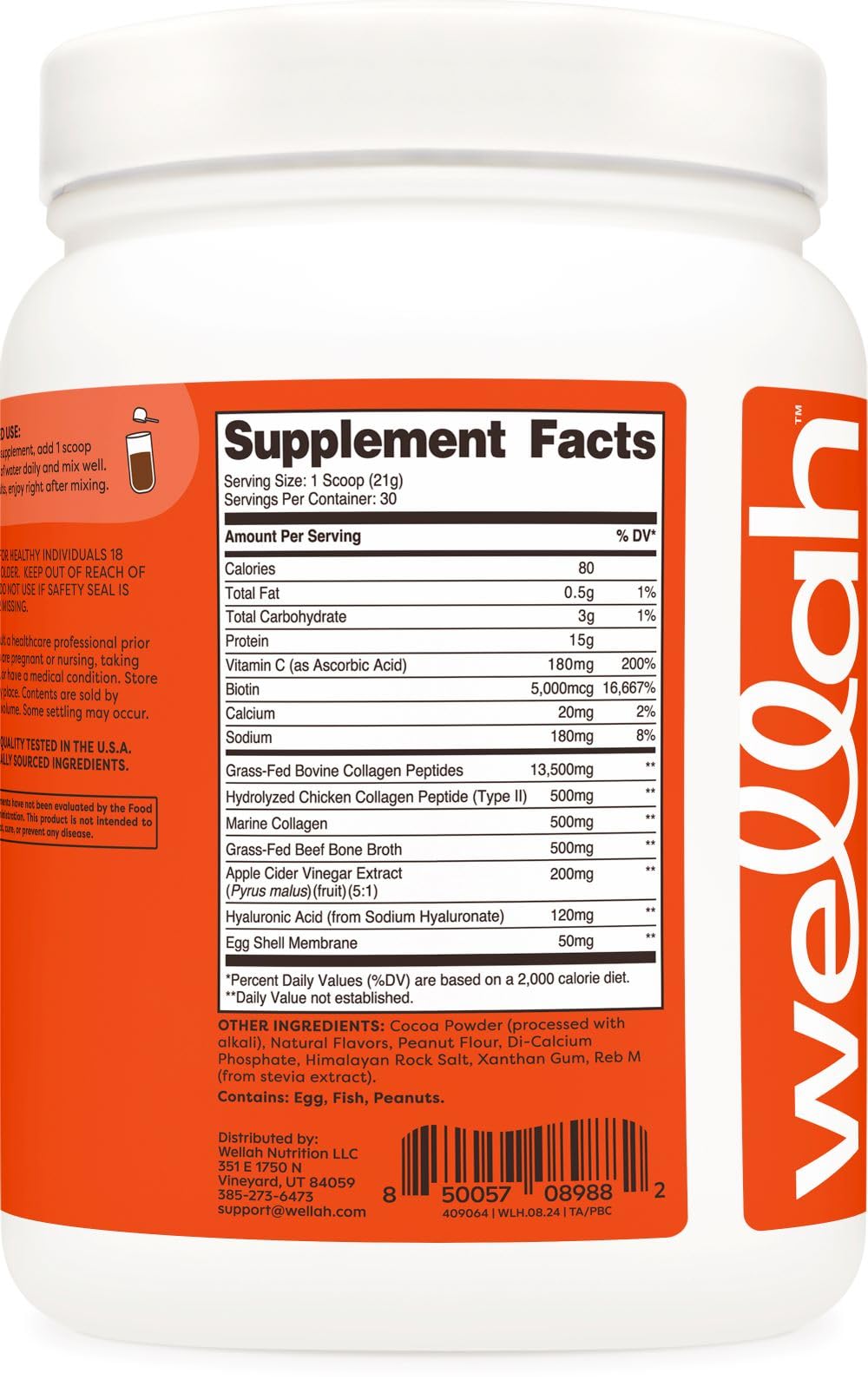Wellah Afterglow label closeup confirms ingredients and quality standards.
