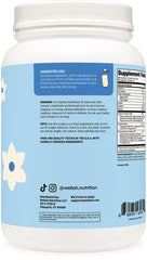 Wellah prebiotics and probiotics supplement bottle highlighting digestive support
