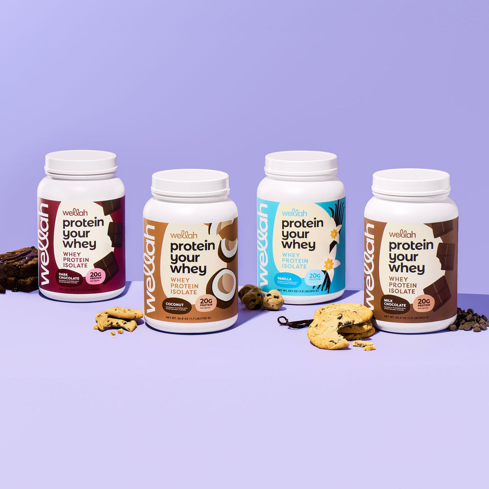 Wellah Protein Your Whey NSF GMP-certified packaging label signaling quality