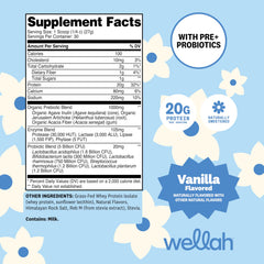 Wellah whey protein pour into glass for a quick shake