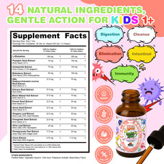 Well&Whole Gut Cleanse drops being dispensed from a dropper for kids.