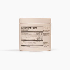 WELLBEL Women ingredient list close-up highlighting vegan, gluten-free formulation.