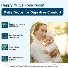 Wellements Baby Probiotic Drops dropper—gentle administration on nipple or spoon.