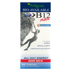 Wellgenix bio-available sublingual B12 bottle for easy daily supplementation.