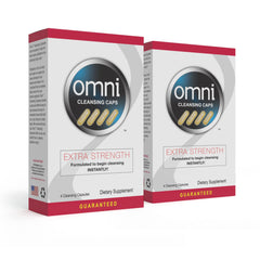 Wellgenix Omni Herbal Cleanse Capsules bottle, convenient daily routine.