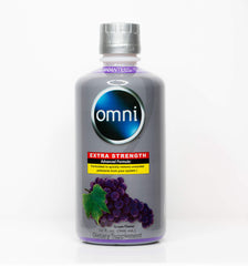 Wellgenix Omni Cleansing Drink bottle-front view highlighting grape detox formula for quick system refresh