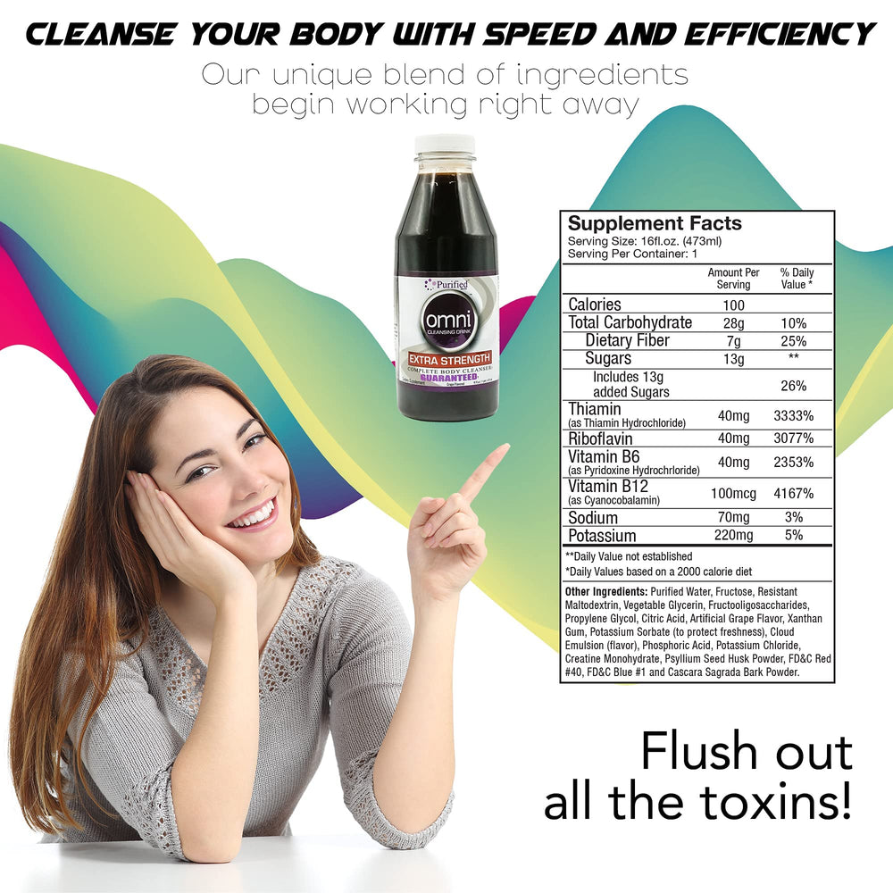 Wellgenix Omni Detox grape label close-up highlighting natural ingredients for detox support.