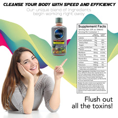 Wellgenix Omni Detox packaging 32 oz bottle designed for ongoing detox support