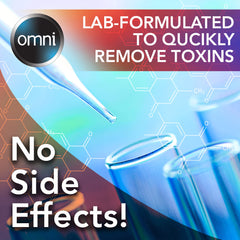 Wellgenix Omni detox softgel packaging in bright retail display.