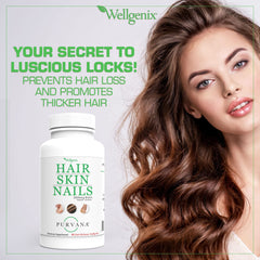 Wellgenix Purvana lifestyle banner hints at confidence with healthy hair and glow.