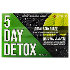 Wellgenix Strip 5 Day Detox bottle pour demonstrates quick cleansing support