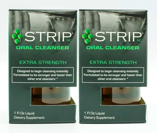 Wellgenix Strip Detox bottle pours for a quick oral cleanse