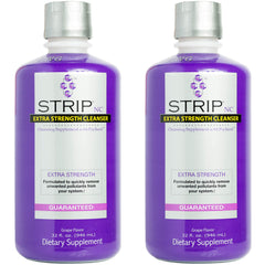 Wellgenix Strip NC bottle pour shows grape detox liquid ready to sip.