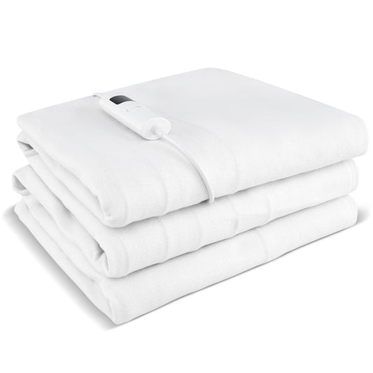 WELLHUT twin heated mattress pad with heat settings for customizable warmth.