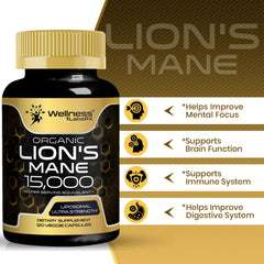 Lions Mane capsules on a clean desk for focused study sessions.