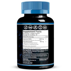 Wellness LabsRx Liposomal NAD Capsules closeup highlighting 1500 mg per serving