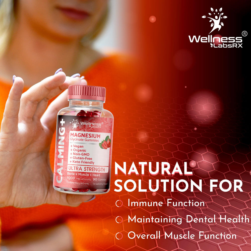 Wellness LabsRx Magnesium Glycinate Gummies gluten-free symbol supports dietary needs