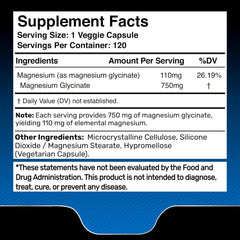 Wellness LabsRx magnesium glycinate label communicates USA-made GMP-certified quality.