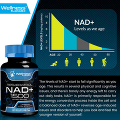 WELLNESS LABSRX Liposomal NAD+ daily dosage instruction graphic