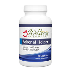 Wellness Resources Adrenal Helper bottle-front promoting stress support and natural energy