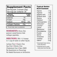 Wellness Resources Collagen Peptides label highlights Type I and III