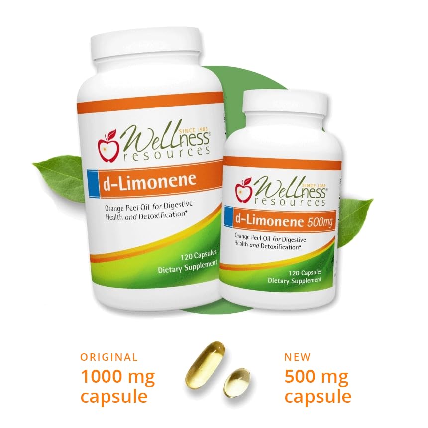 Wellness Resources d-Limonene bottle with water for easy daily use.