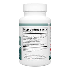 Wellness Resources Luteolin capsules view highlighting cognitive support and mood balance.