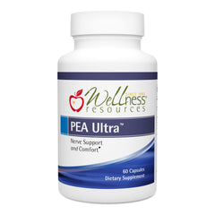 Wellness Resources Pea Ultra Levagen bottle highlights high absorption and joint comfort.