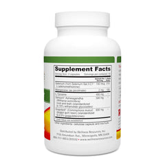 Wellness Resources Thyroid Helper bottle showing serving information and ingredients.