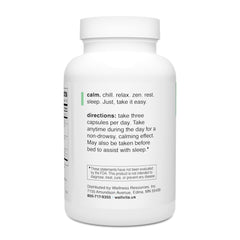 Close-up of Well+Vita Calm capsules; high-absorption minerals for calm support.
