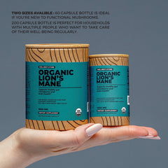 Lab-tested seals and USDA Organic certification on Wellnest Lions Mane