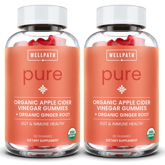 WellPath front packaging showing organic ACV gummies and certifications for trust