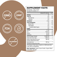 Wellthy Collagen Superfood Powder in a glass of milk for a creamy morning boost.