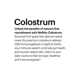 Wellthy Colostrum Powder made in the USA assures traceability.
