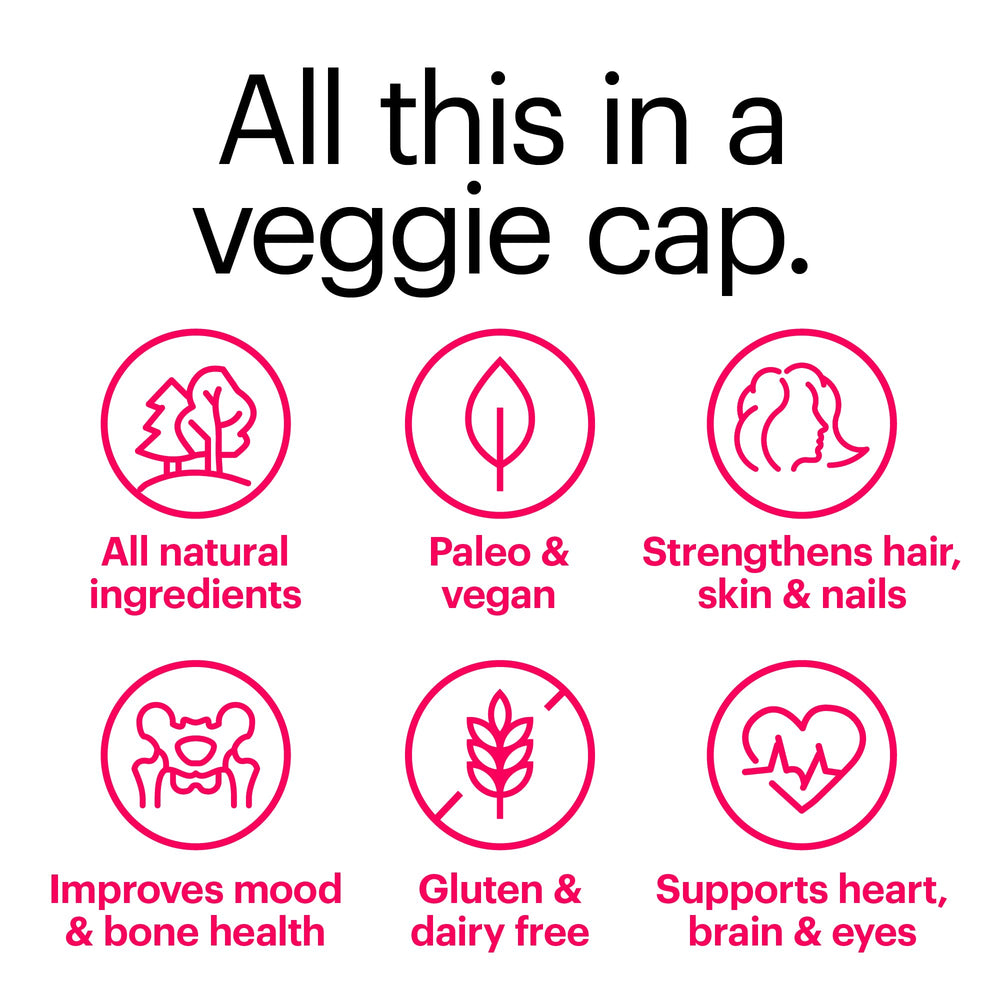 Wellthy HER packaging on display signals gluten-free, dairy-free USA-made quality.