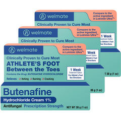 WELMATE Butenafine 1% cream tube, convenient antifungal care for quick relief