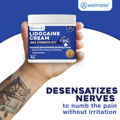 WELMATE application close-up on skin shows non-greasy use