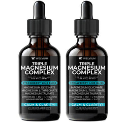 WELVIUM Triple Magnesium Liquid Drops bottle pours for quick daily use