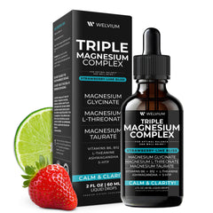 Ingredients panel on WELVIUM magnesium liquid emphasizing B6 and B12