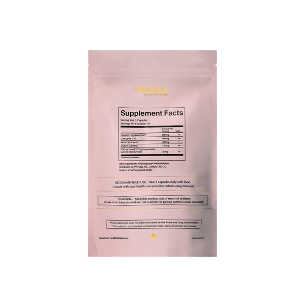 WeNatal Egg Quality+ capsules closeup for easy daily dosing