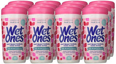 Wet Ones Fresh Scent with aloe for gentle skin conditioning during use.