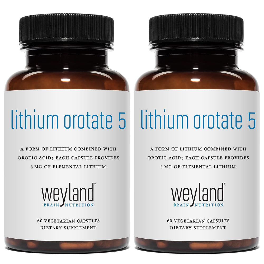 Weyland Brain Nutrition Lithium Ootate bottle front for daily wellness option.